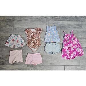 (Lot of 7) Girl's Shorts Tops Dress Garanimals Disney Carter's Sz 18 Months 18M